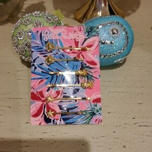 Lilly Pulitzer Gold Pineapple, Star Fish & Sea Shell Hair Pins